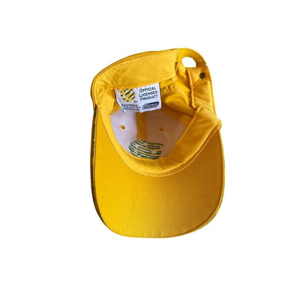 Australia Soccer Cap Yellow Adjustable Strap Embroidered Stars & Logo Official L - Picture 4 of 5